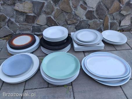 Szklanki kieliszki talerze inne szkło ceramika porcelana vintage PRL.