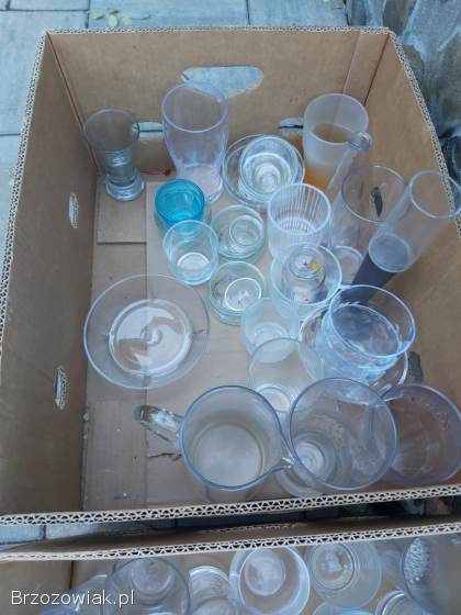 Szklanki kieliszki talerze inne szkło ceramika porcelana vintage PRL.