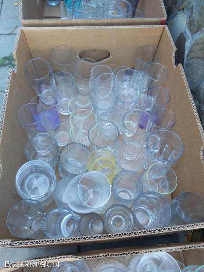 Szklanki kieliszki talerze inne szkło ceramika porcelana vintage PRL.