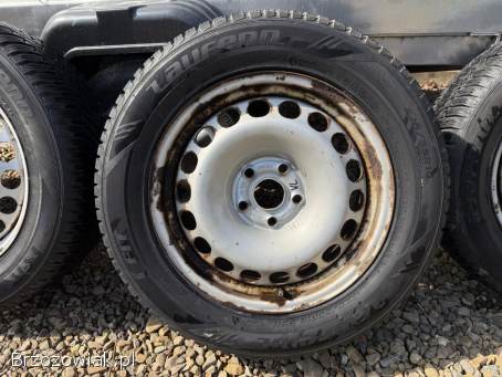 Koła zimowe 5x112 R16 VW 6,  5J ET33 57,  1 mm + 225/55 Laufenn 2018 r.  4,  5/5mm