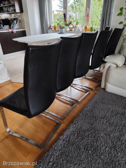 Stół szklany plus 6 krzeseł