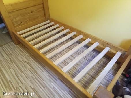 Łóżko drewniane nowoczesne grube drewno