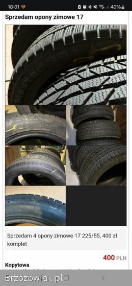 Sprzedam 4 opony zimowe