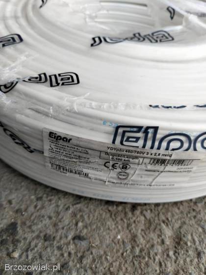 Przewód instalacyjny YDYpżo 3x2.  5 oraz 3x1.  5 Elpar kabel elektryczny Tylko przed
