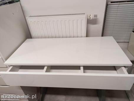 Toaletka glamour wysoki połysk biała / biurko