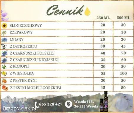 Olej tłoczony na zimno czarnuszki polskiej