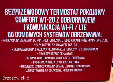 TANIO-Bezprzewodowy termostat pokojowy (Wifi) Volt WT-20