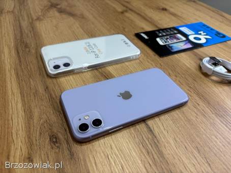 Okazja!  Iphone 11 -  Fiolet! !  64GB Bateria 100 Super Stan!  Gwarancja!