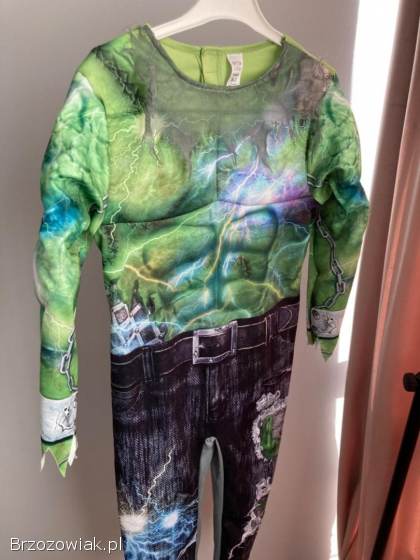 Strój karnawałowy r 122-128 na 7-8 lat hulk super bohater przebranie