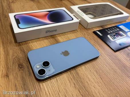 Okazja!  Iphone 14 -  Niebieski!  Gwarancja!  Bat 100 Super Stan!