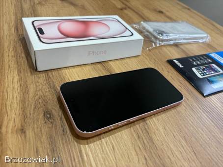 Okazja!  Piękny Iphone 15 -  Różowy!  Super Stan!  Gwarancja!  256 GB!