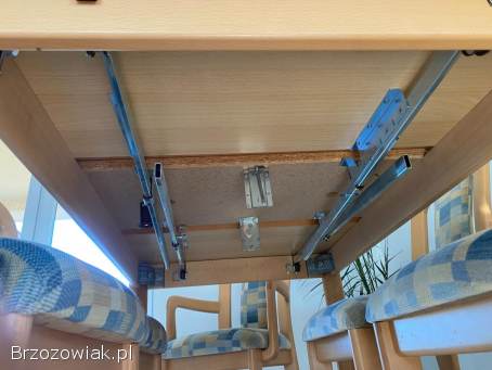 Stół rozkładany i krzesła z litego drewna bukowego