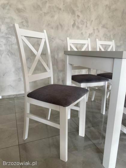 Stół Dębowy Okrągły Rozkładany!  Dowolne Wymiary!  Krzesło K-5 Drewniany