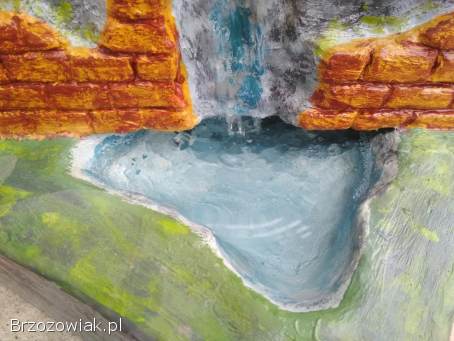 Fontanny pokojowe,  makieta zamku -  rękodzieło