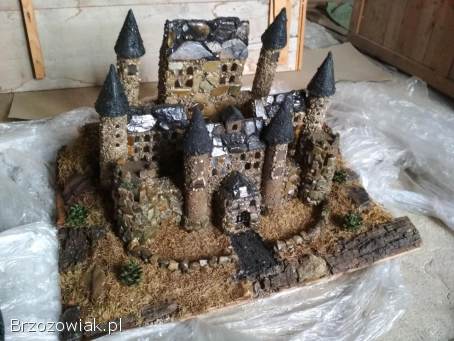 Fontanny pokojowe,  makieta zamku -  rękodzieło