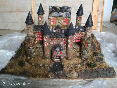 Fontanny pokojowe,  makieta zamku -  rękodzieło