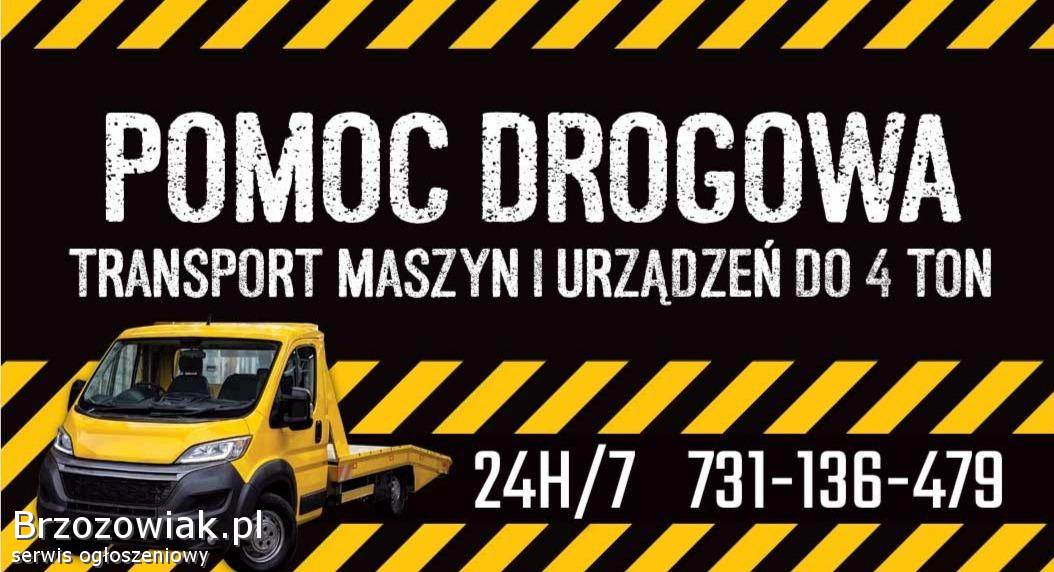 Pomoc drogowa Holowanie Transport autolaweta Jasło do 4 ton
