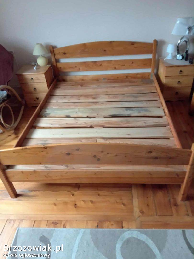 Łóżko drewniane modrzew