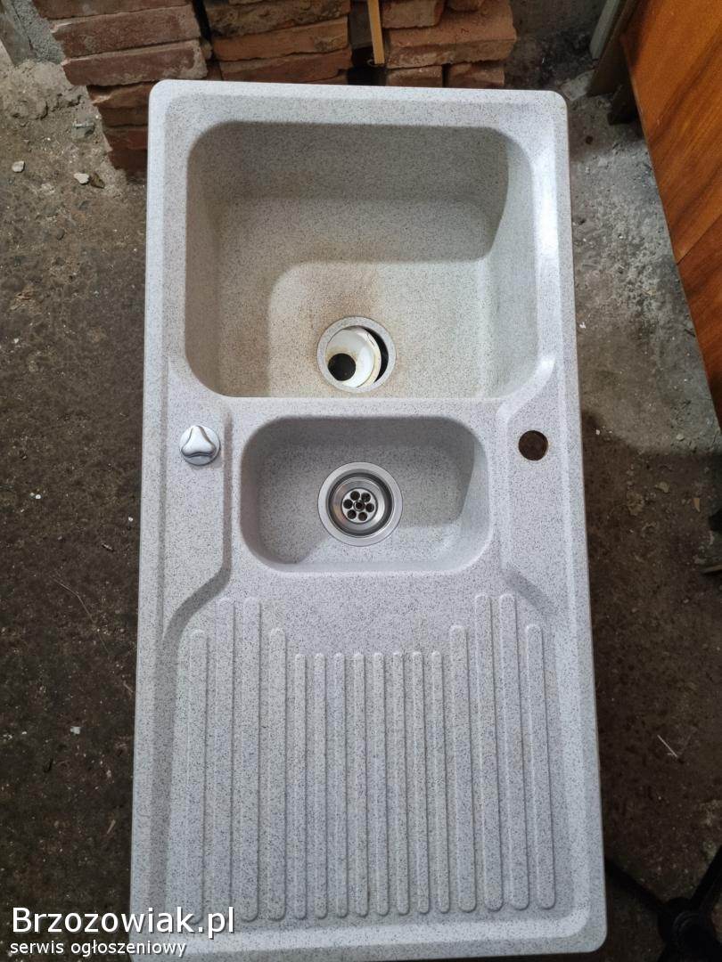 Zlewozmywak dwukomorowy tegranit 100x50 cm