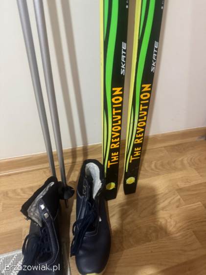 Zestaw narty biegowe Fischer + kijki + buty