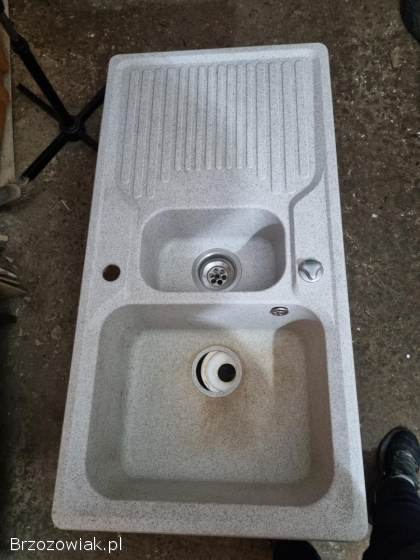 Zlewozmywak dwukomorowy tegranit 100x50 cm