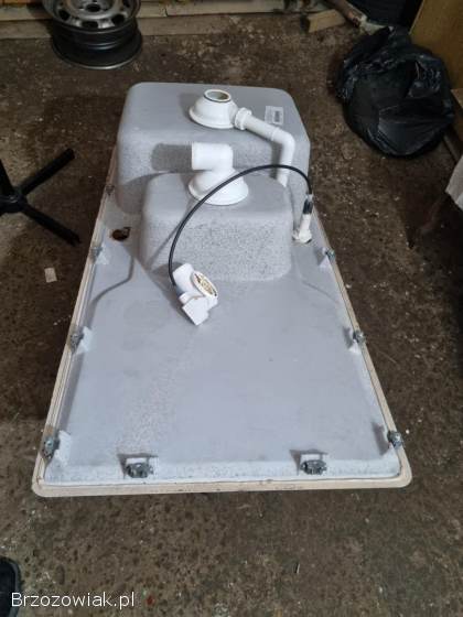 Zlewozmywak dwukomorowy tegranit 100x50 cm