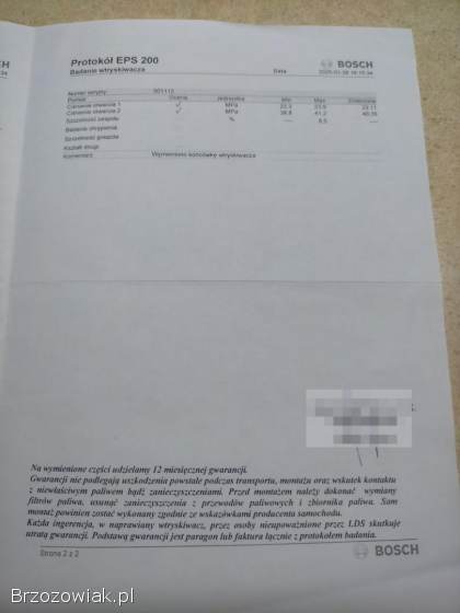 Wtryski Ford Transit