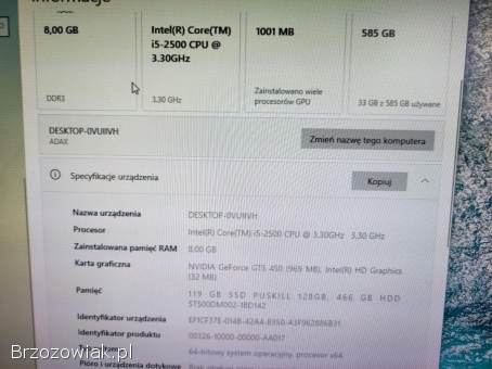 Komputer ADAX i5 2500 Nvidia GTS 450 do internetu
