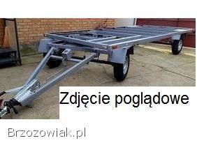 Przyczepa dwuosiowa rolnicza platforma do balotów 152 x 294cm