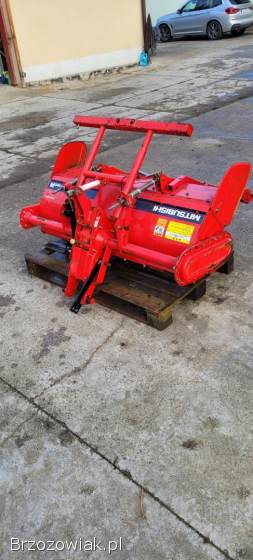 Traktorek Mitsubishi MT-155 + glebogryzarka Mitsubishi P-120 + pług + brona