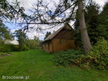 Klimatyczny dom z bala niedaleko lasu,  drzewa na działce Bóbrka ranczo