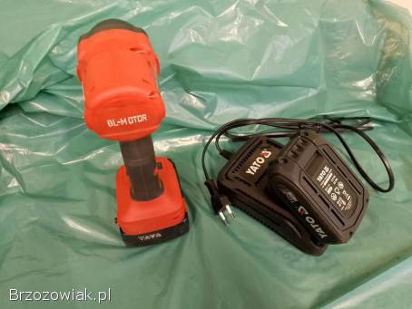 Klucz udarowy,  Zakrętarka -  2xbateria + ładowarka