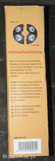 Oświetlenie LED nad parasol ogrodowe