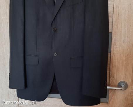 Marynarka wełna na 182 cm,  grafitowo-czarna -  stan jak nowa!