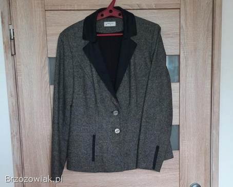 Marynarka -  żakiet.  wełna,  melanż,  szaro-czarna,  rom.  M/L