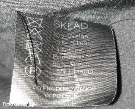 Marynarka -  żakiet.  wełna,  melanż,  szaro-czarna,  rom.  M/L