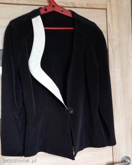 Żkie,  marynarka,  czarna,  z jednostronną białą klapą -  stan doskonały