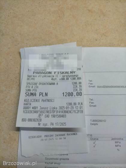 Wtryski do Ford Transit 2.  0 Mk 6