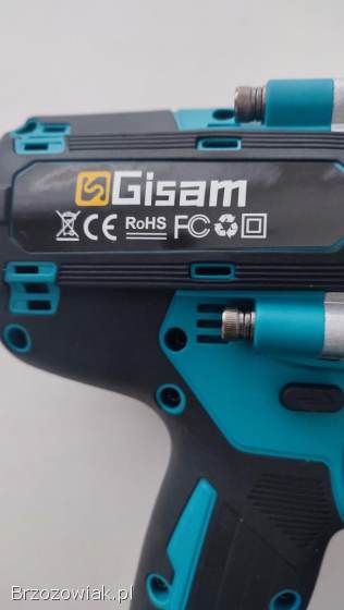 Nowy klucz udarowy akumulatorowy Gisam 1800N.  M+2 baterie+ładowarka