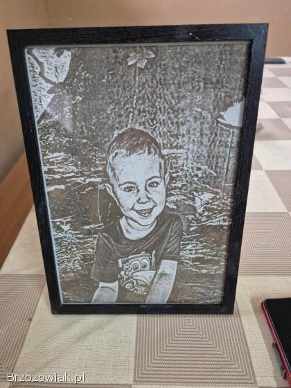 Obrazy portrety grawery okolicznościowe na drewnie,  sklejce i płótnie