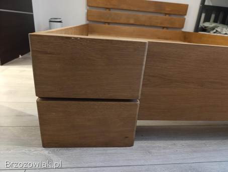 Łóżko dębowe 140x200 wraz z materacem