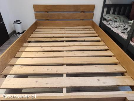 Łóżko dębowe 140x200 wraz z materacem
