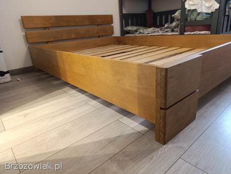 Łóżko dębowe 140x200 wraz z materacem