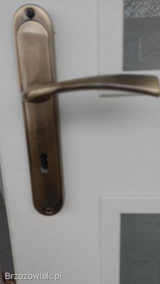 Dzrwi wewnętrzne 90 cm lewe szyldy futryna i listwy