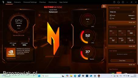 Laptop ACER Nitro V 15 ANV15-41 15.  6 IPS 144Hz R5-7535HS 8GB RAM 512GB SSD GeFo