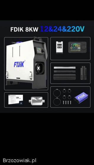 Nagrzewnica Webasto 8kw 12/230v z zasilaczem