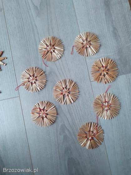 Ozdoby słomkowe na choinkę