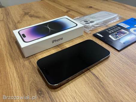 Okazja!  Iphone 14 Pro -  Deep Purple!  Super Stan!  Kondycja Bat 100!
