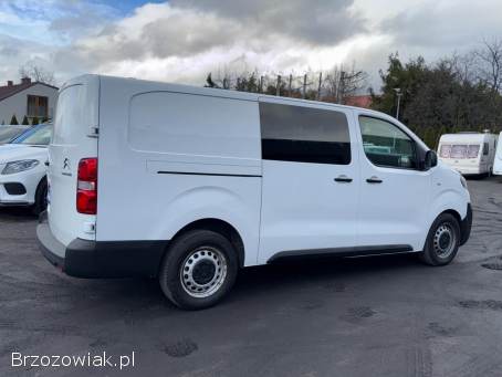 Citroen Jumpy 2.  0HDi122KM Long -  Gwarancja -  Brygadówka,  6osobowy,  VAT 23,  Brutto