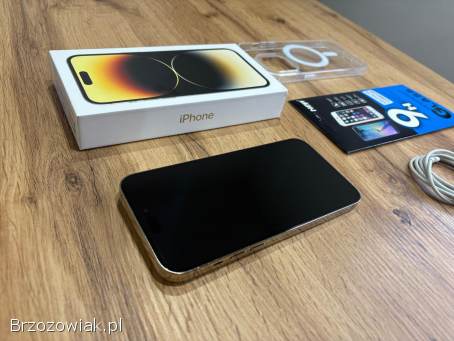 Okazja!  Iphone 14 Pro Max!  Złoty!  Super stan!  Kondycja Bat 100!